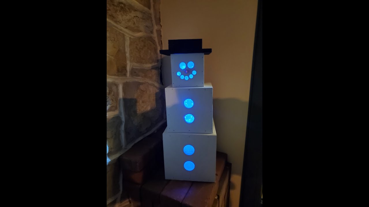 building light up snowman out of scrap wood