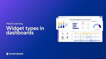 Widget types in dashboards