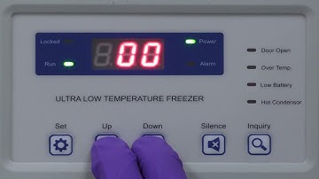 Setting the High Ambient Temperature Alarm Set Point on the NU-99100J Blizzard Mini Ultralow Freezer