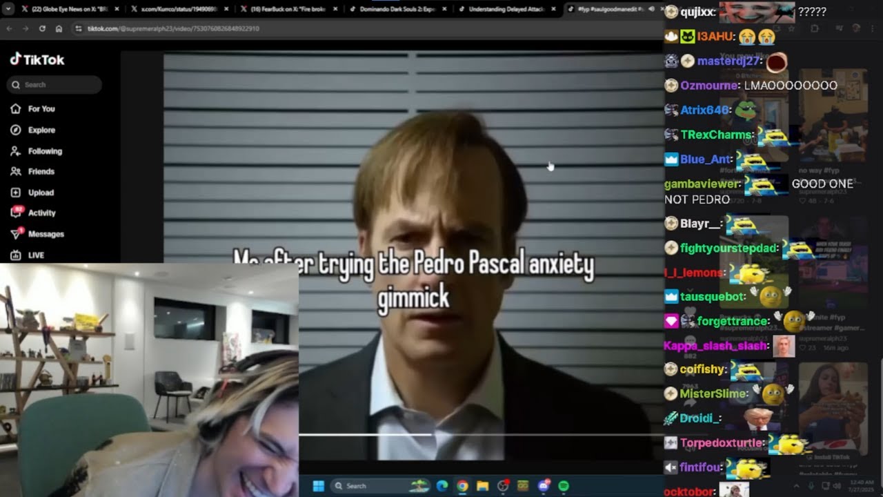 xQc reacts to POV: trying the Pedro Pascal Anxiety Gimmick