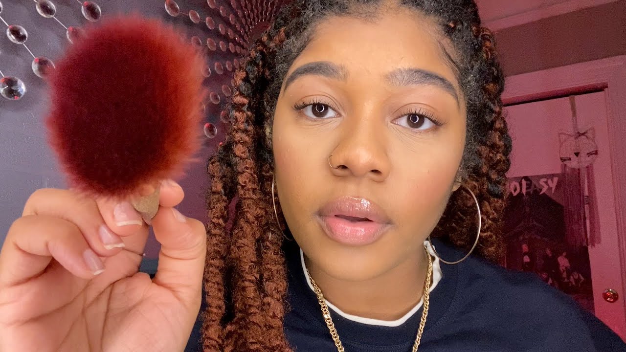 ASMR- Stippling You + Brushing Your Face 😴💕  (MOUTH SOUNDS, PERSONAL ATTENTION, INAUDIBLE WHISPER) ✨