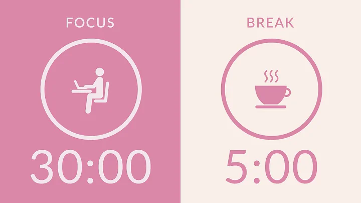 30/5 Pomodoro Timer with Pink Noise 🎧 4-Hour Study with Me for Deep Focus & ADHD ✨