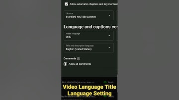 Video Language Setting Title Setting Language