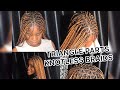 HOW TO DO KNOTLESS BRAIDS TRIANGLE PARTS  |BEGINNER FRIENDLY | CURLY ENDS | VERY DETAILED
