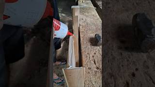 Memasang lis prostek alas mesin cuci #woodworking #diy #tips #tools #tricks