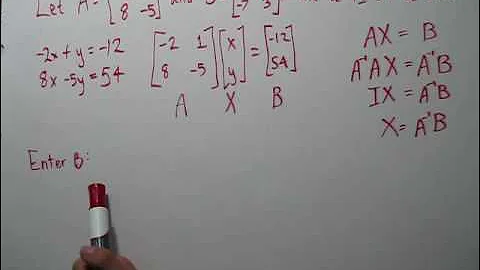 Matrix Algebra Using a Calculator TI-89