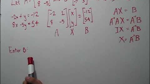 Matrix Algebra Using a Calculator TI-89