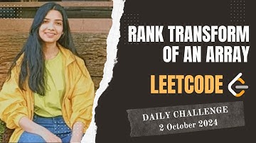 1331. Rank Transform of an Array | Leetcode Daily (POTD) 2 Oct 2024 | Java | Hindi | HashMap
