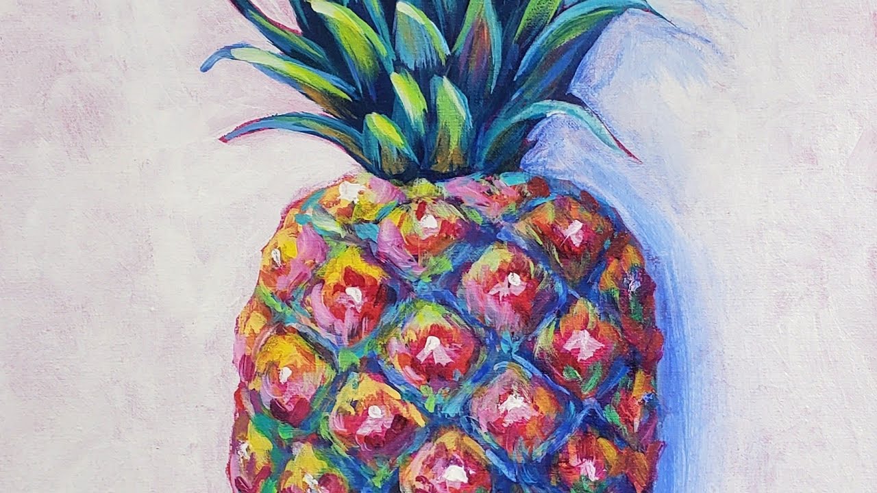 Pineapple Painting Acrylic