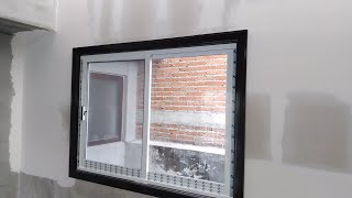 Marco de madera para ventana de aluminio
