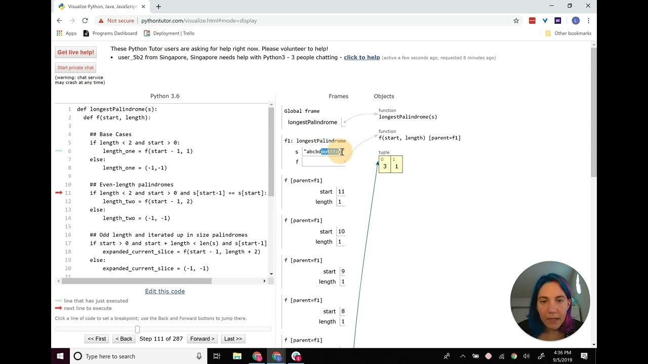 Longest Palindrome Recursive Solution Walkthrough - YouTube