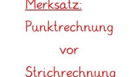 Punkt- vor Strichrechnung