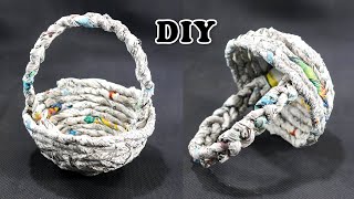 Paper basket: How To Make A Basket At Home For Beginners | DIY Paper Craft | Newspaper Craft