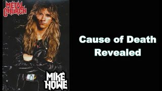 Metal Church&#39;s Mike Howe: Cause of Death Revealed - Statement - Tributes Chris Holmes, Armored Saint