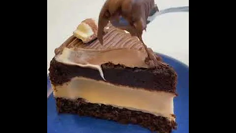 dark chocolate cake cutting asmr - satisfying cake cutting video | hyperrealistic illusion cakes