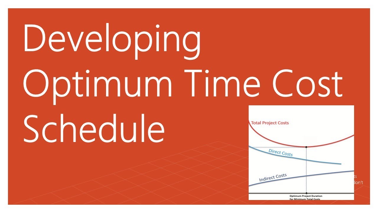 Developing Optimum Time Cost Schedule using time cost trade off - YouTube