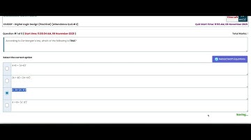 🎥 CS302P - Digital Logic Design (Practical) (Attendance Quiz #2) fall 2025