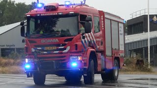 Prio 1 TS 10-5931 TS 10-6541 TW 10-5982 met spoed naar containerbrand Oudeschild Texel