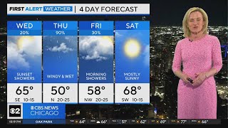 Sunset showers Wednesday, windy and wet Thursday in Chicago