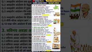 Indian Freedom Struggle Revision5 आंदोलन | 5 मिनट | पक्का याद