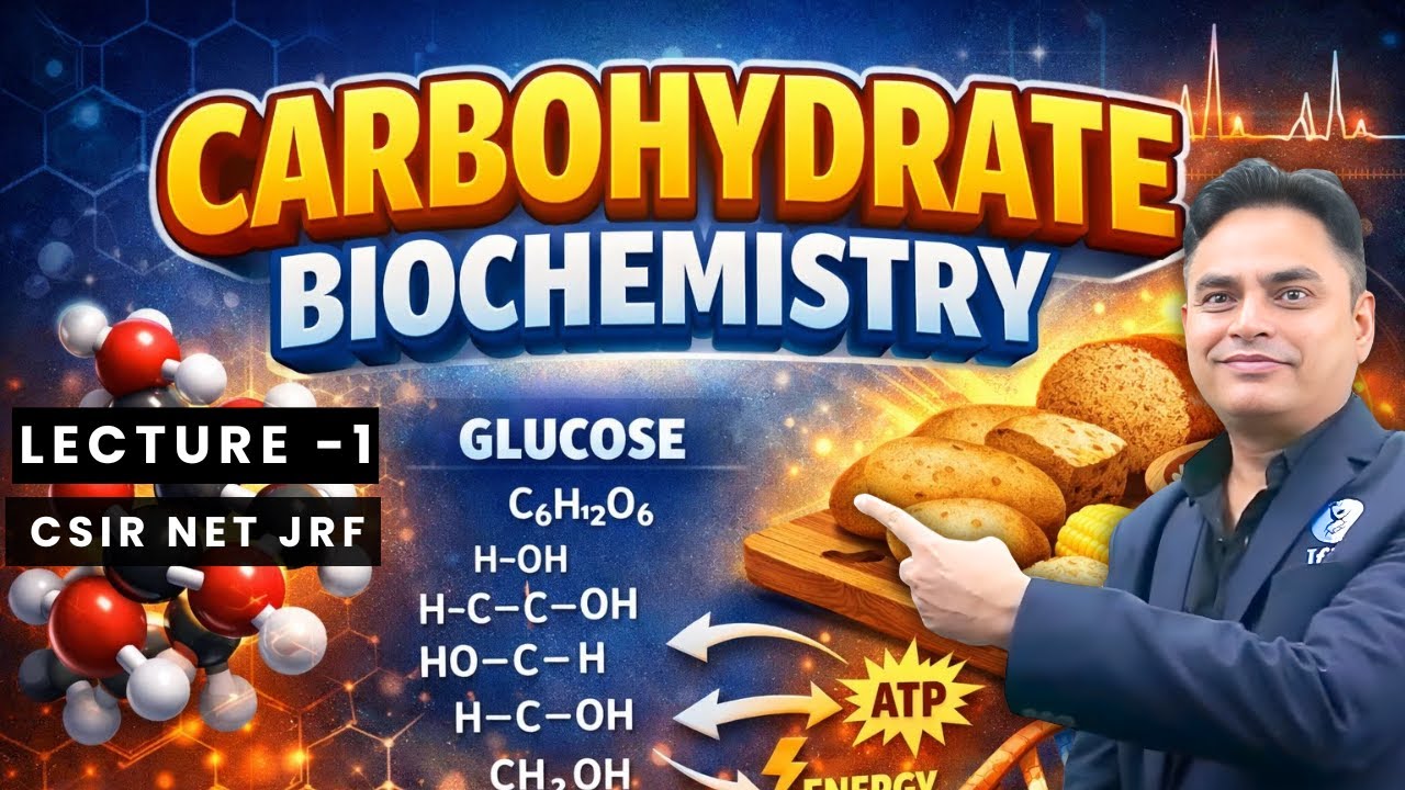 Complete CARBOHYDRATES: Zero to Hero | CSIR NET I GATE I CUET I IIT JAM Life Science | English| IFAS