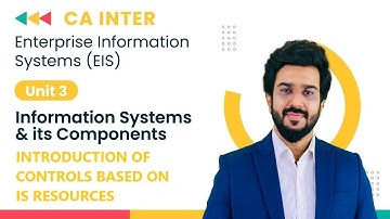 CONTROLS BASED ON IS RESOURCES | CHAPTER 3 | CA INTER EIS | INFORMATION SYSTEMS & ITS COMPONENTS