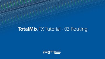 How to use RME Audio TotalMix FX - 03 Routing