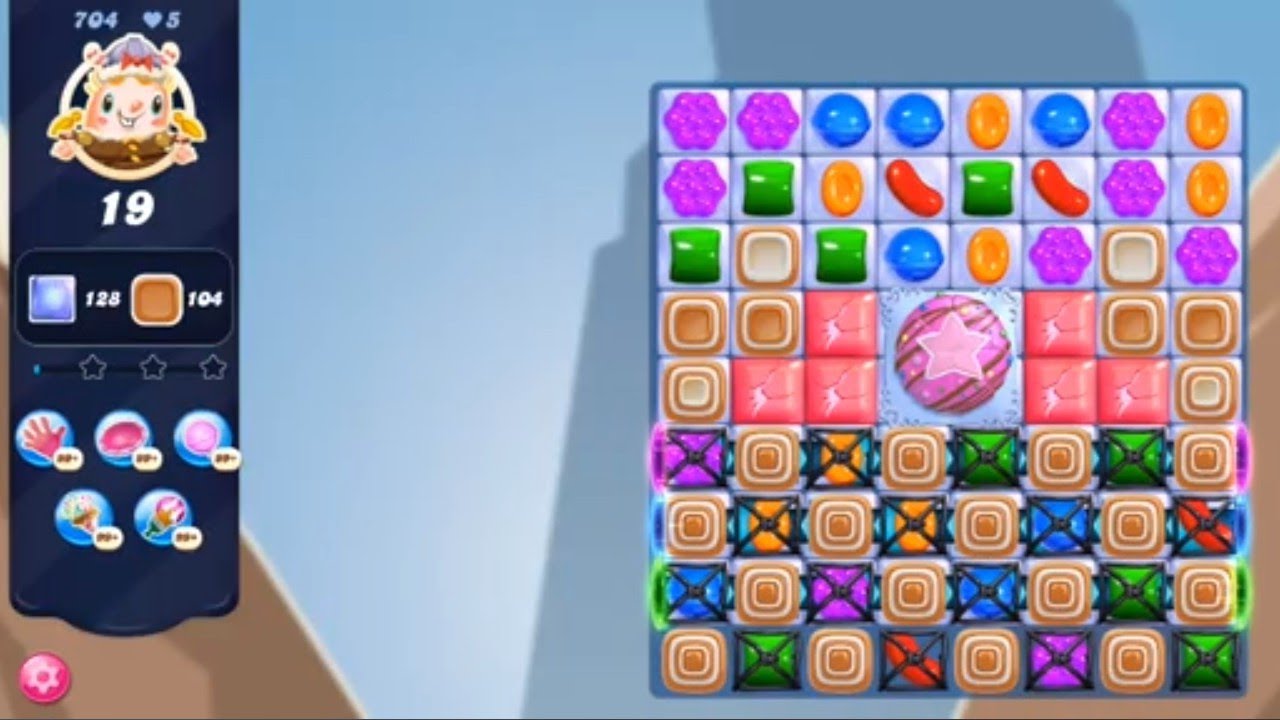 Candy Crush Saga Level 704 - YouTube