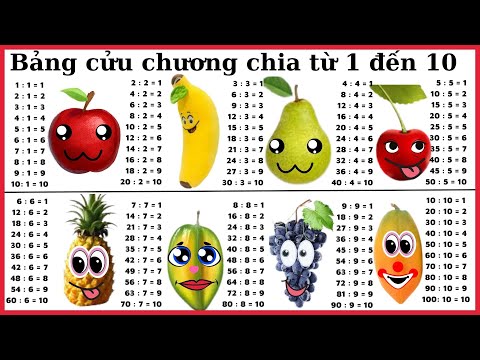 Video bảng cửu chương chia từ 1 đến 10|bảng cửu chương từ 1... - youtube