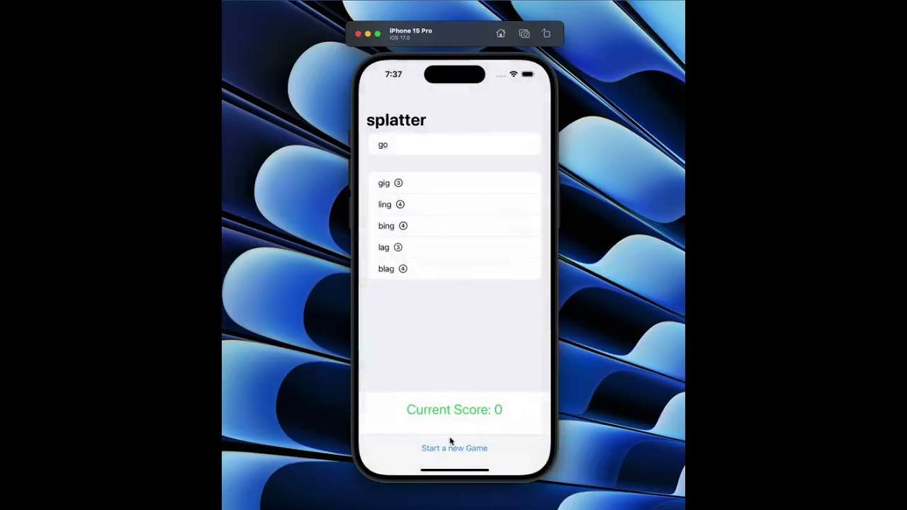 100 Days of SwiftUI | Project 5: word scramble ✅