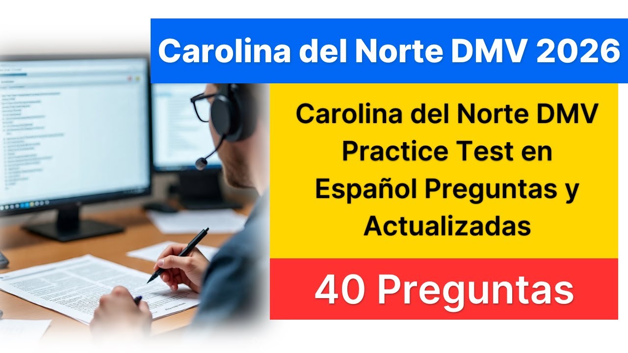 Carolina del Norte DMV Practice Test 2026 en Español – 40 Preguntas Difíciles y Actualizadas