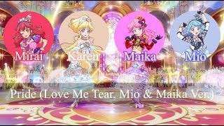Download Lagu (Better Mix \u0026 With Lyrics ROM/KAN) Aikatsu Friends! - Pride (Love Me Tear, Mio \u0026 Maika Ver.) MP3