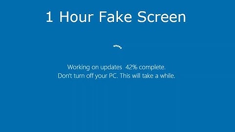 Windows 10 Update Fake Screen 1 Hour