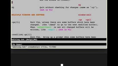 Vim Help System Quick Start
