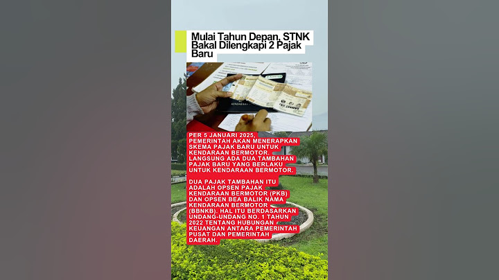 Mulai Tahun Depan, STNK Bakal Dilengkapi 2 Pajak Baru #pajakkendaraanbermotor #beritaterkini #shorts