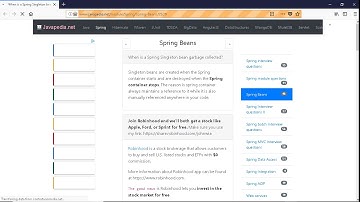 When is a Spring Singleton bean garbage collected? | javapedia.net