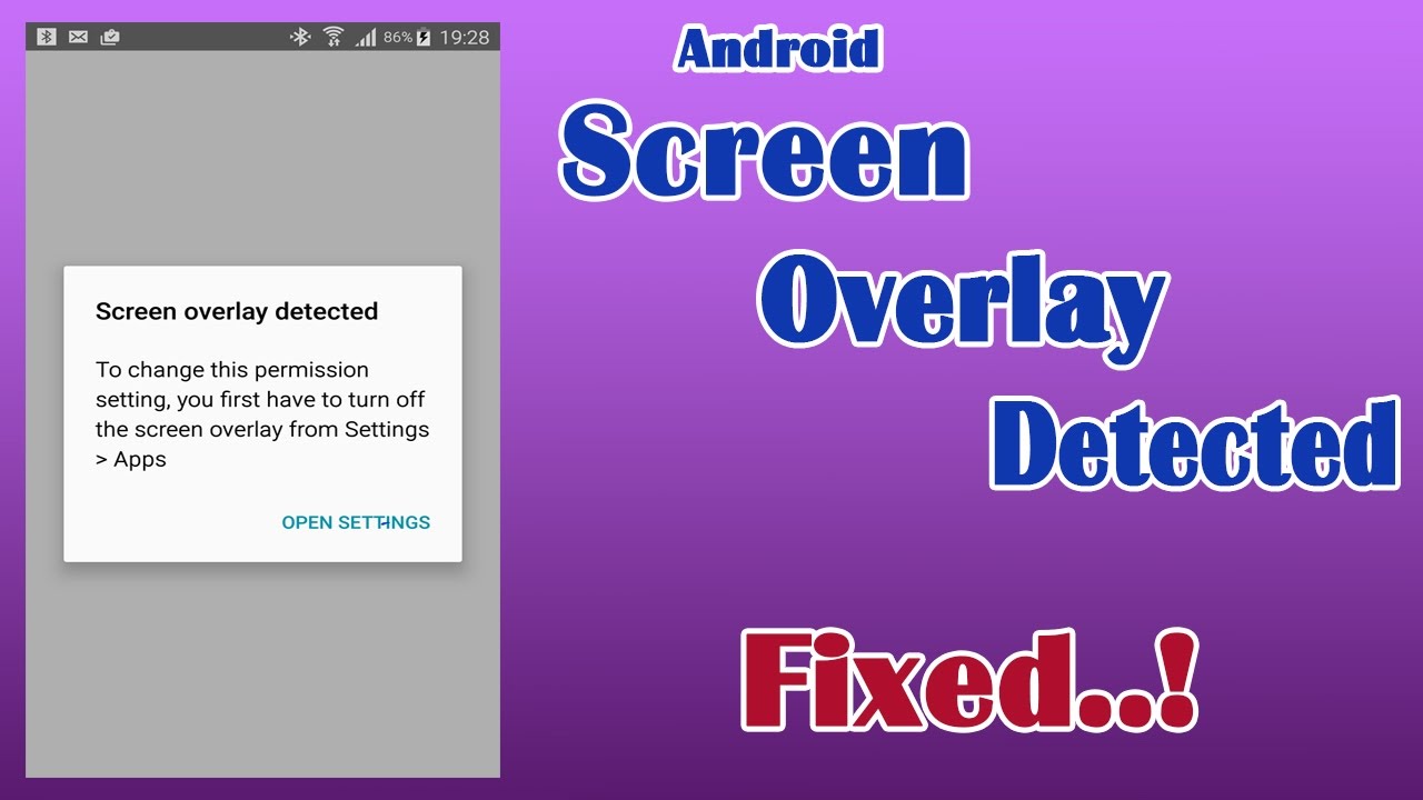 How To Fix Screen Overlay Detected Error Samsung Urdu Hindi Youtube