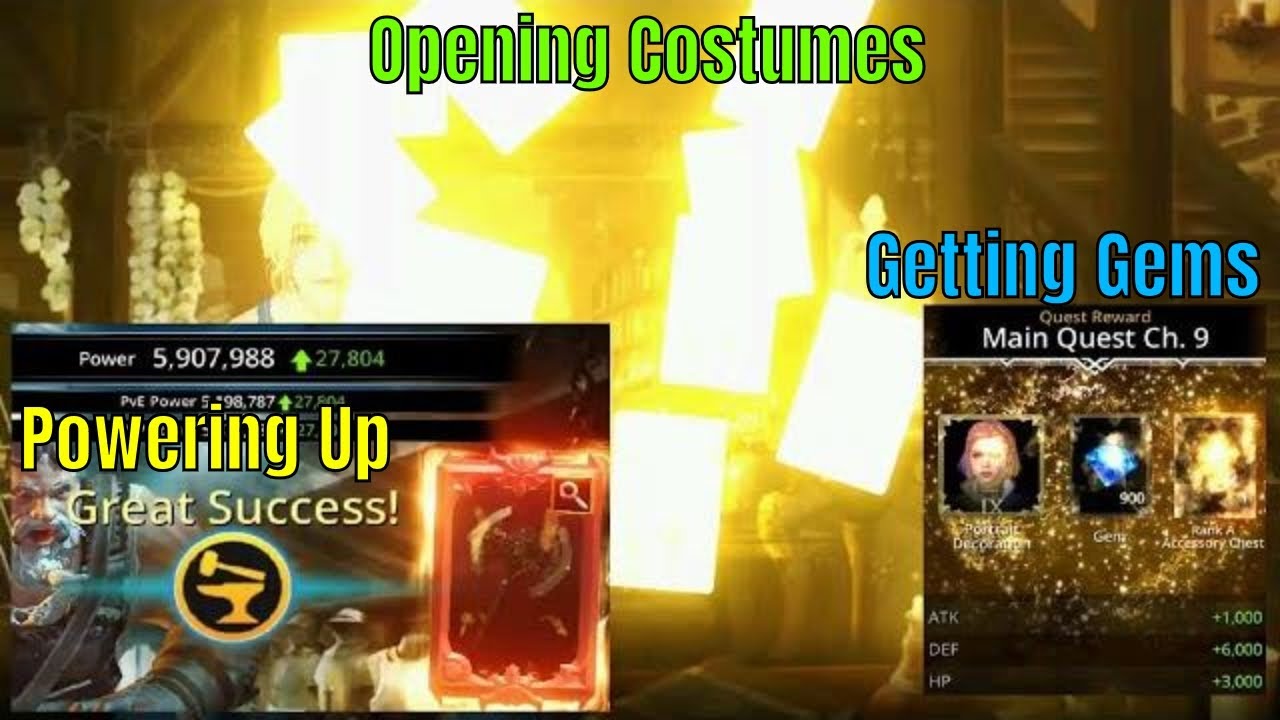 Darkness Rises Beginners Guide: Getting Gems + Opening Costumes & Powering Up