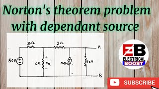 Norton's theorem problem with dependant source