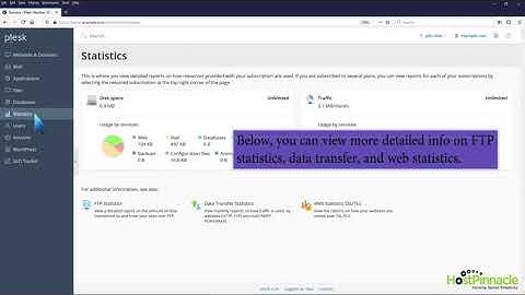 How to check disk and bandwidth usage in Plesk   HostPinnacle