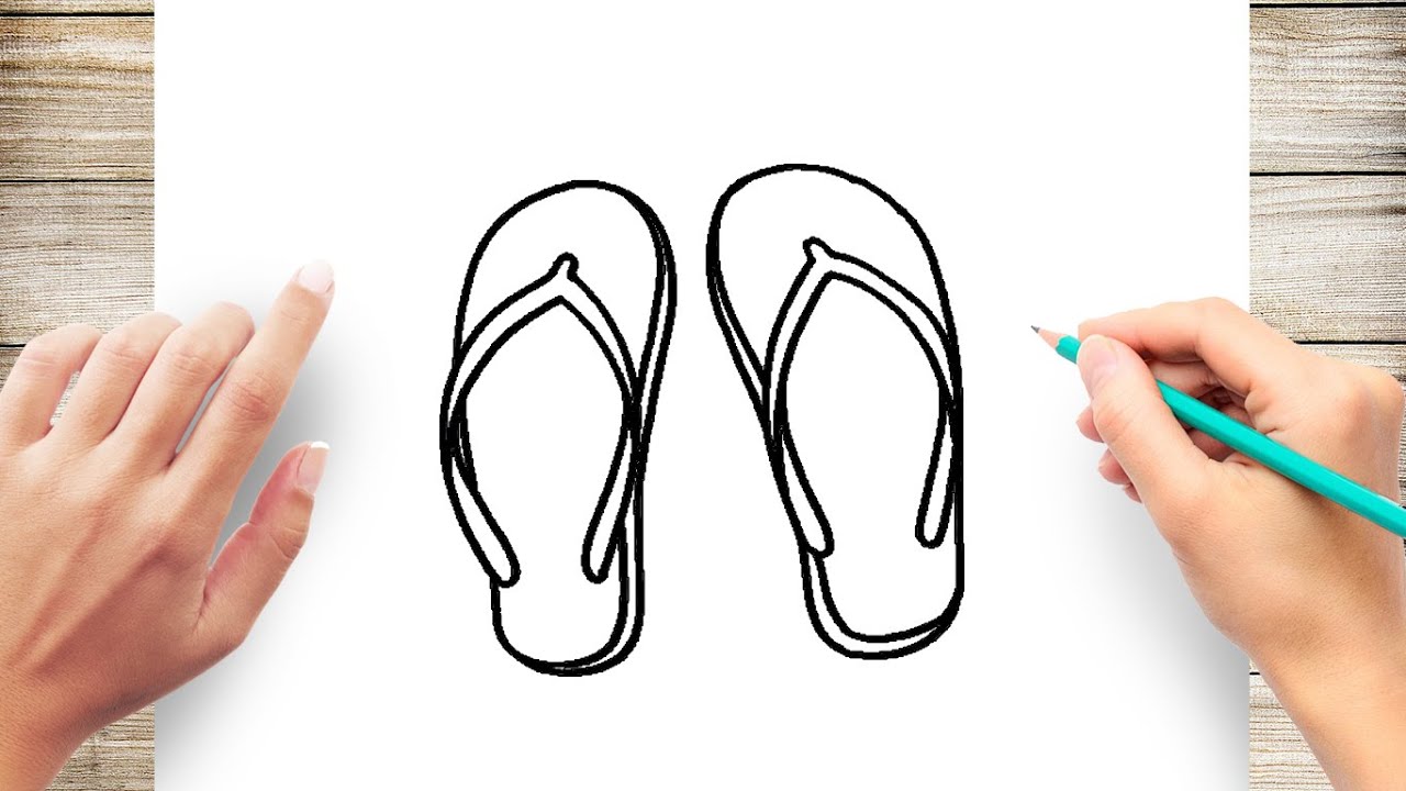 Slippers Line Drawing Sketch Vector Stock Vector (Royalty Free) 2053363547  | Shutterstock