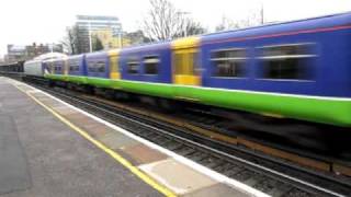 5X71 67021 + class 508 units pass Basingstoke 15/12/09