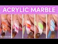 How to Marble Acrylic 💅🏼 Marbled Nails 💕Acrylic for Beginners