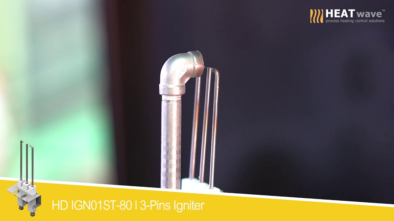 HEATWAVE HD IGN01ST-80 V02 l เขี้ยวสปาร์ค แท่งสปาร์คสามแกน ตรงสั้น สำหรับหัวเตาอินฟาเรด
