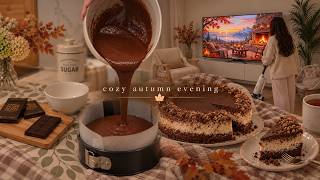 cozy autumn evening 🍂 | relaxing night at home, baking & slow living | silent vlog