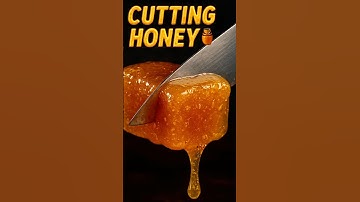 Cutting Real Honey in Slow Motion 🍯 | Viral ASMR Satisfying #Shorts#asmr