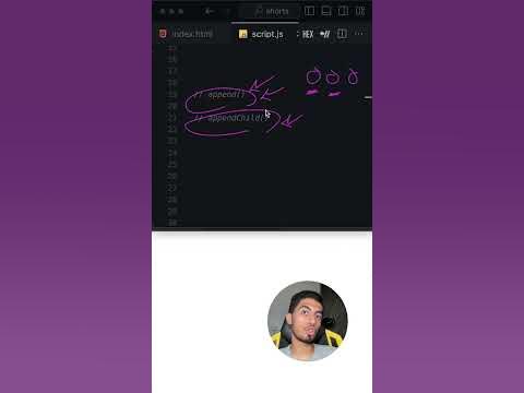 append & appendChild methods in javascript #shorts - YouTube