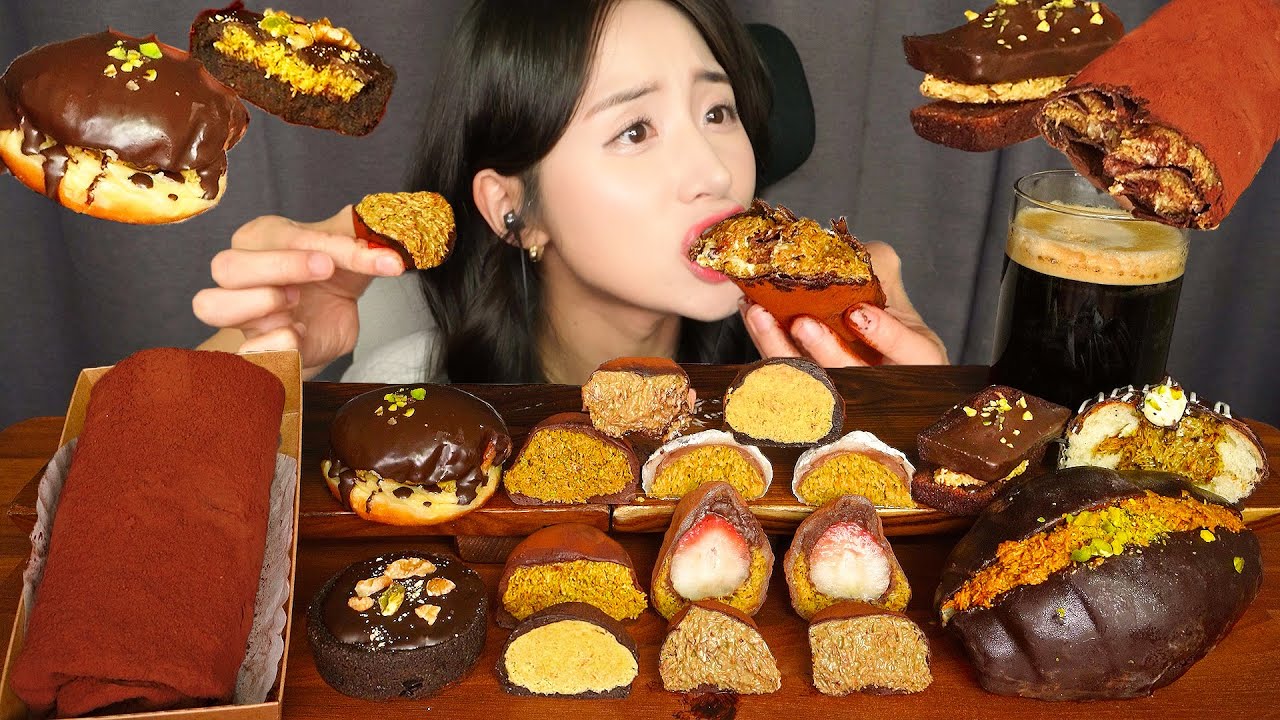 НЕВЕРОЯТНАЯ ТЕКСТУРА🔥🍪 ДУБАЙ ШОКОЛАДНЫЕ ДЕСЕРТЫ АСМР МУКБАНГ | МОТИ, ТОРТ