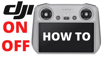 DJI Mini 3 Pro - How to Turn RC Remote Controller ON and  OFF