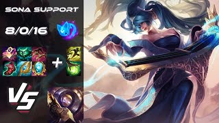 SUPPORT Sona vs Blitzcrank - EU Grandmaster Patch 26.6